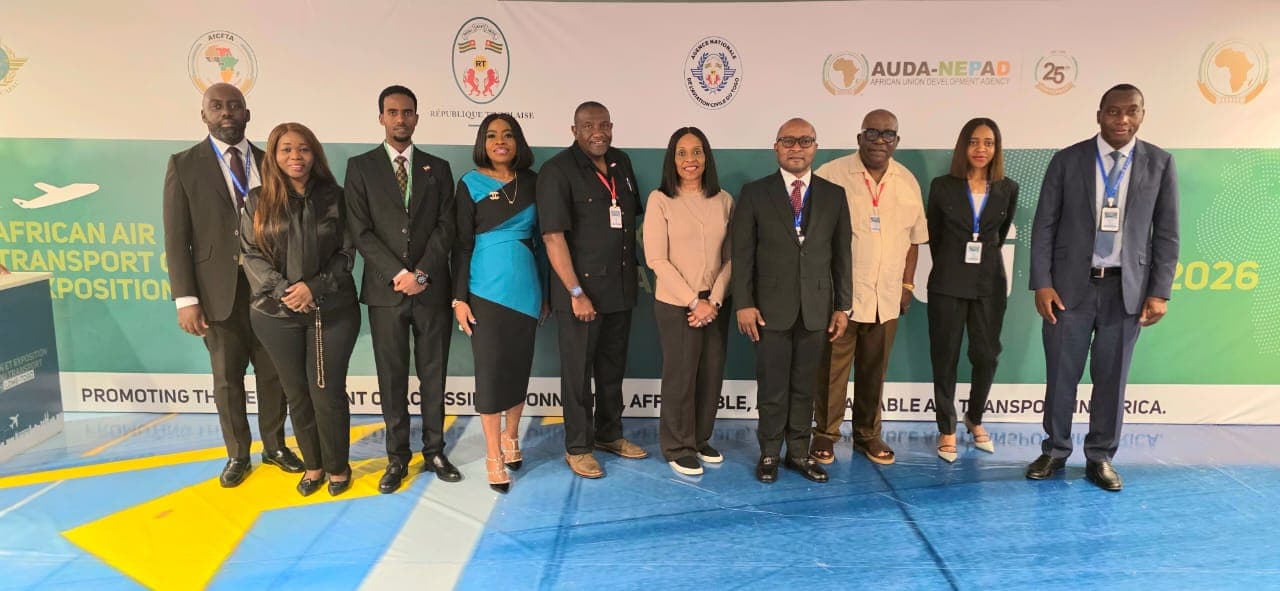 The Institute's delegation with other participants at the African Air Transport Expo
